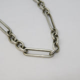 Sterling Silver Trombone Link Double Albert Watch Chain Antique 1919 Birmingham