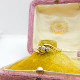 Victorian 18ct Yellow Gold & Three-Stone Diamond Crossover Ring c1900 Antique