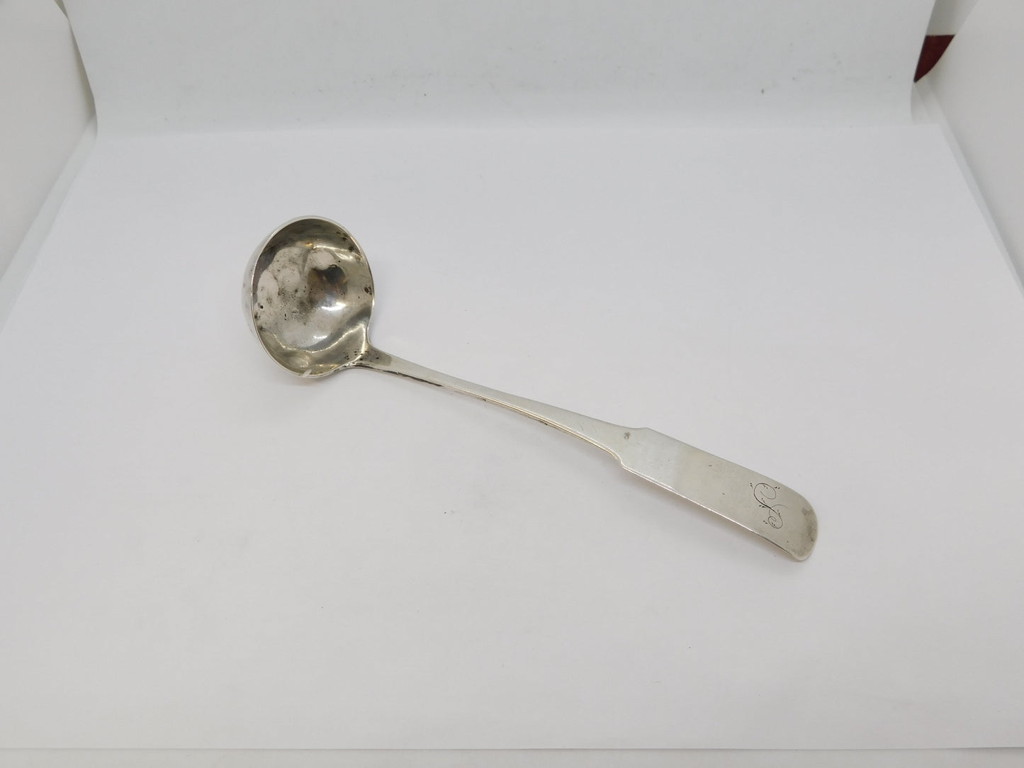 George III Perth Scottish Provincial Sterling Silver Sauce Ladle Antique c1800 William Ritchie