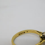 18ct Yellow Gold 0.2ct Diamond Set Solitaire Ring Vintage 1969 London
