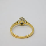 18ct Yellow Gold 0.2ct Diamond Set Solitaire Ring Vintage 1969 London