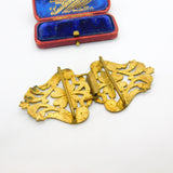 Victorian Art Nouveau Gilt Metal Colourful Enamel Floral Nurses Buckle c1880