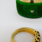 18ct Yellow Gold Five-Stone Band Ring Vintage c1990 Birmingham
