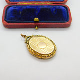 Victorian 9ct Rose Gold Back & Front Double Locket Pendant Antique c1900