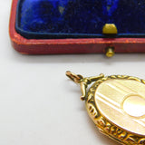 Victorian 9ct Rose Gold Back & Front Double Locket Pendant Antique c1900