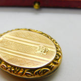 Victorian 9ct Rose Gold Back & Front Double Locket Pendant Antique c1900