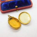 Victorian 9ct Rose Gold Back & Front Double Locket Pendant Antique c1900