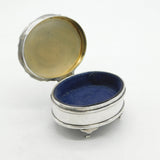 Sterling Silver Engine Turned Jewellery Box Mid-Century 1956 Birmingham