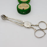 George II Sterling Silver Lion Crest Sugar Nips Antique c1750 Richard Gosling
