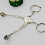 George II Sterling Silver Lion Crest Sugar Nips Antique c1750 Richard Gosling