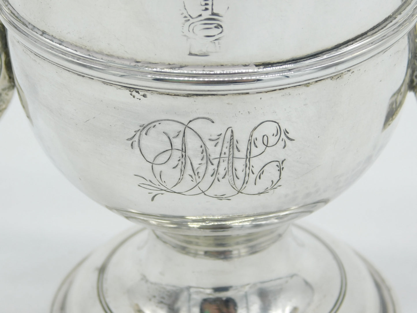 King George II Sterling Silver Two Handled Loving Cup Copper Base c1730 Antique
