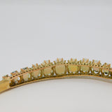 Victorian 15ct Yellow Gold Graduating Australian Opal Bangle Antique c1890