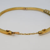 Victorian 15ct Yellow Gold Graduating Australian Opal Bangle Antique c1890