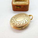 Victorian 9ct Gold Back & Front 'In Memory Of' Mourning Locket c1860 Antique