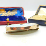 9ct Rose Gold Crown Staffordshire Painted Bird Brooch Antique c1920 Art Deco