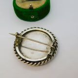 19th Century Sterling Silver Colourful Floral Micro Mosaic Antique c1860