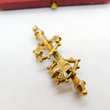 Victorian 9ct Yellow Gold Swallow Sweetheart Brooch Pin c1890 Antique