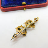 Victorian 9ct Yellow Gold Swallow Sweetheart Brooch Pin c1890 Antique