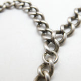 Sterling Silver Graduating Double Albert Watch Chain & Tassel 1920 Chester 40cm