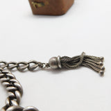 Sterling Silver Graduating Double Albert Watch Chain & Tassel 1920 Chester 40cm