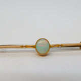 Edwardian 9ct Rose Gold & Cabochon Australian Opal Brooch Antique c1910