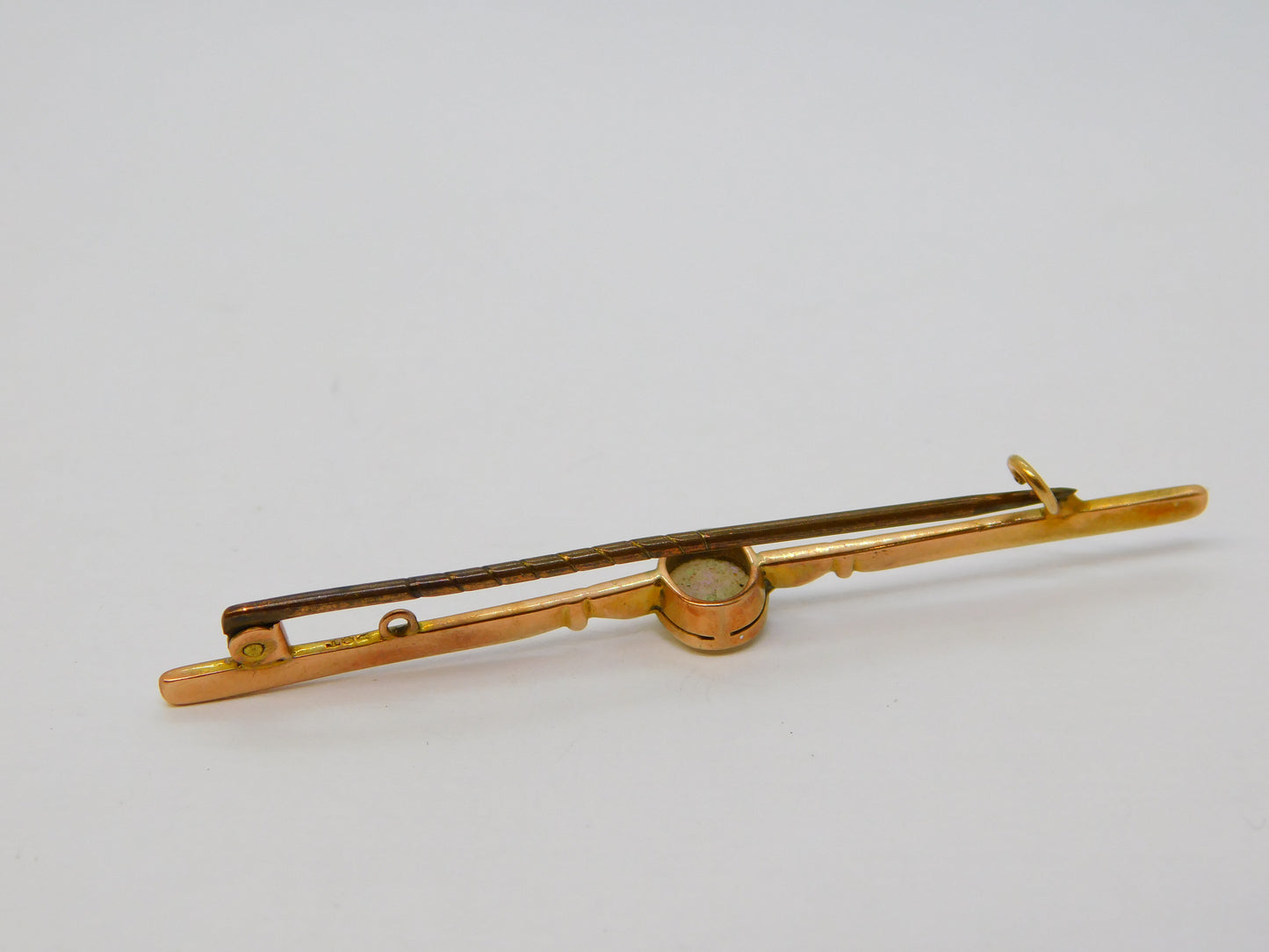Edwardian 9ct Rose Gold & Cabochon Australian Opal Brooch Antique c1910