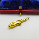 18ct Yellow Gold 'Venus de Milo' Classical Statue Charm Pendant Vintage c1970