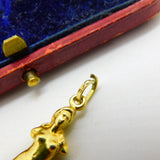18ct Yellow Gold 'Venus de Milo' Classical Statue Charm Pendant Vintage c1970