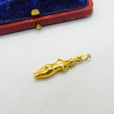18ct Yellow Gold 'Venus de Milo' Classical Statue Charm Pendant Vintage c1970