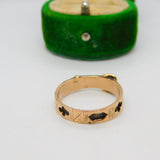 Victorian 9ct Gold Buckle Form Mourning Ring Antique c1880 Chester AF