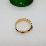 Victorian 9ct Gold Buckle Form Mourning Ring Antique c1880 Chester AF