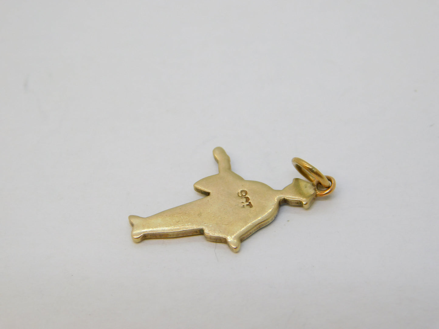 Edwardian 9ct Gold & Colourful Enamel Town Crier Charm Pendant Antique c1910