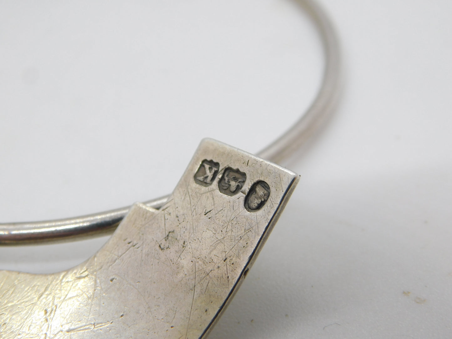 George III Sterling Silver Madeira Bottle Neck Collar Antique 1805 London