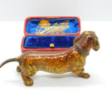 Victorian Cold Painted Vienna Bronze Dachshund Dog Sculpture Antique c1860