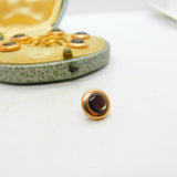 Victorian Boxed Rolled Gold Cat's Eye Set Button Stud Set Antique c1880