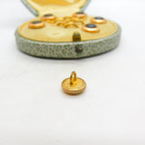 Victorian Boxed Rolled Gold Cat's Eye Set Button Stud Set Antique c1880
