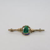 New Zealand Sterling Silver & Enamel Tiki Sweetheart Brooch Antique c1940