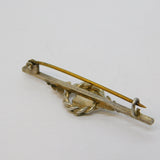 New Zealand Sterling Silver & Enamel Tiki Sweetheart Brooch Antique c1940