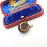 Victorian 9ct Yellow Gold Nut Locket Charm or Pendant Antique c1850