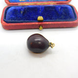 Victorian 9ct Yellow Gold Nut Locket Charm or Pendant Antique c1850