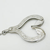 Victorian 'Albo Silver' Floral Pattern Sewing Skirt Lifter Antique c1900