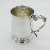 Sterling Silver Scrolled Handle Baluster Pint Tankard Mug Vintage 1958 Sheffield