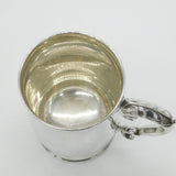 Sterling Silver Scrolled Handle Baluster Pint Tankard Mug Vintage 1958 Sheffield