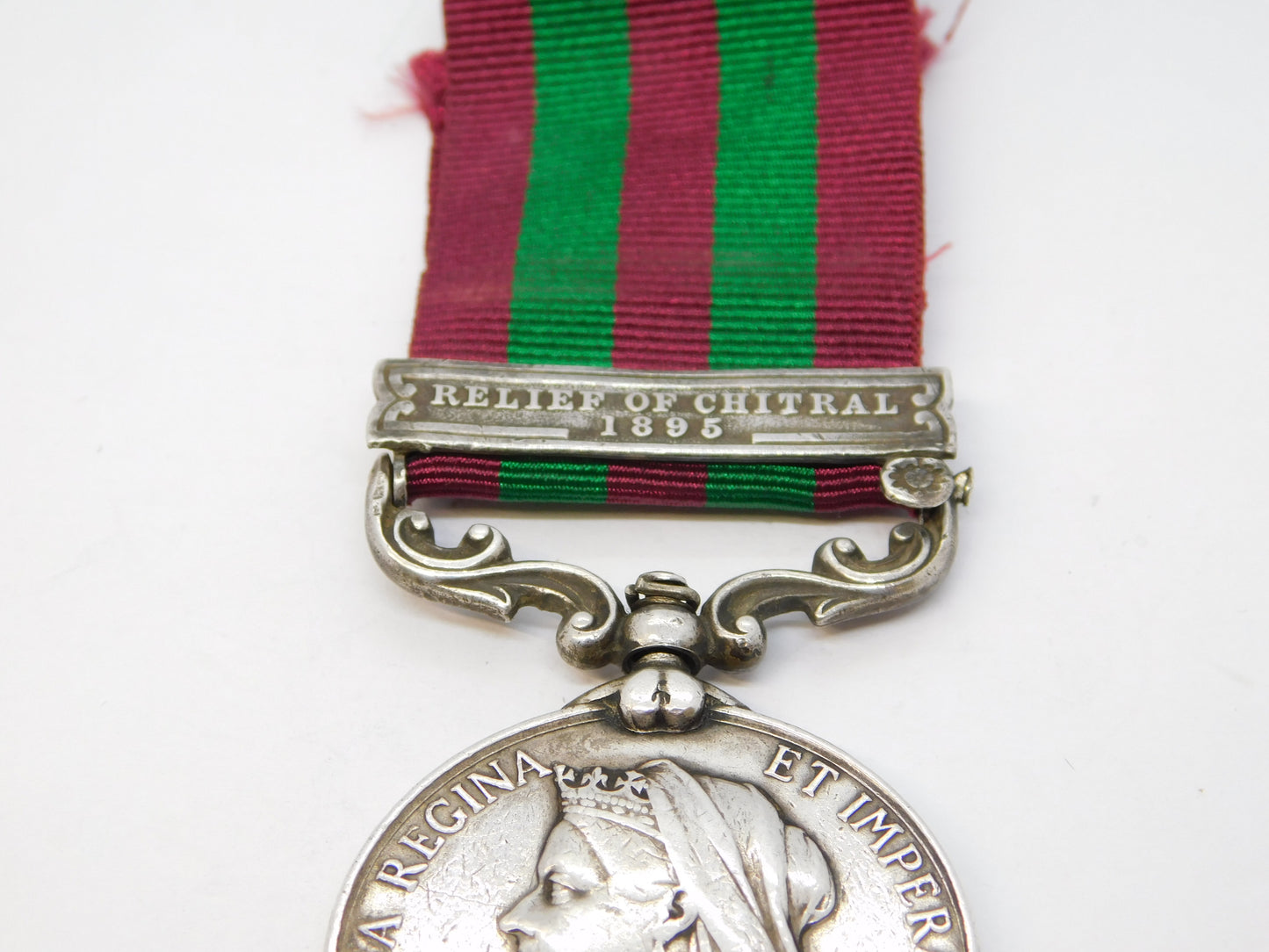 British India Silver Military Medal Relief of Chitral 1895 1522 Sepoy Lath Singh