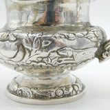 Irish William IV Sterling Silver Hunting Scene Cream Jug Antique 1832 Dublin