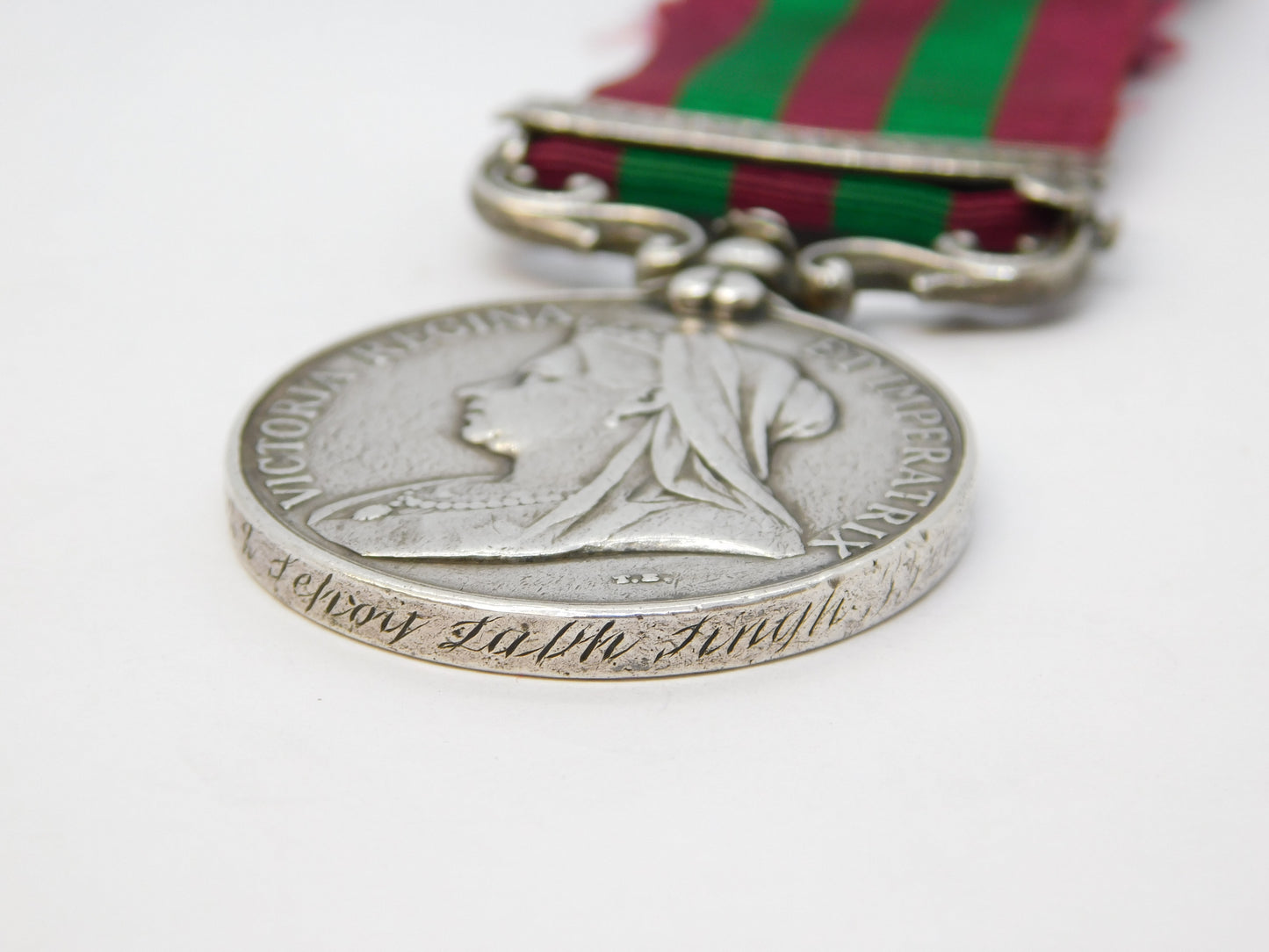 British India Silver Military Medal Relief of Chitral 1895 1522 Sepoy Lath Singh