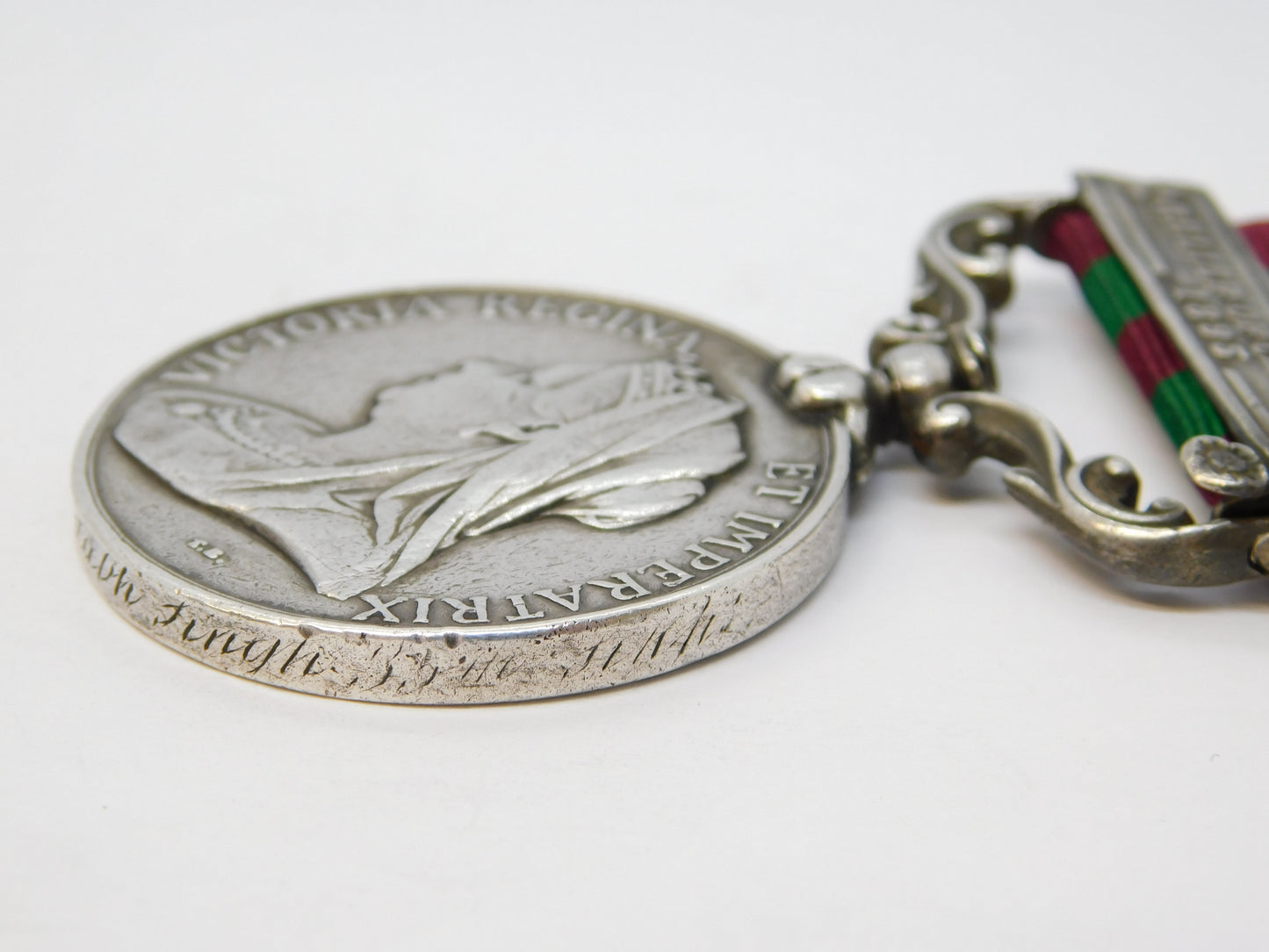 British India Silver Military Medal Relief of Chitral 1895 1522 Sepoy Lath Singh