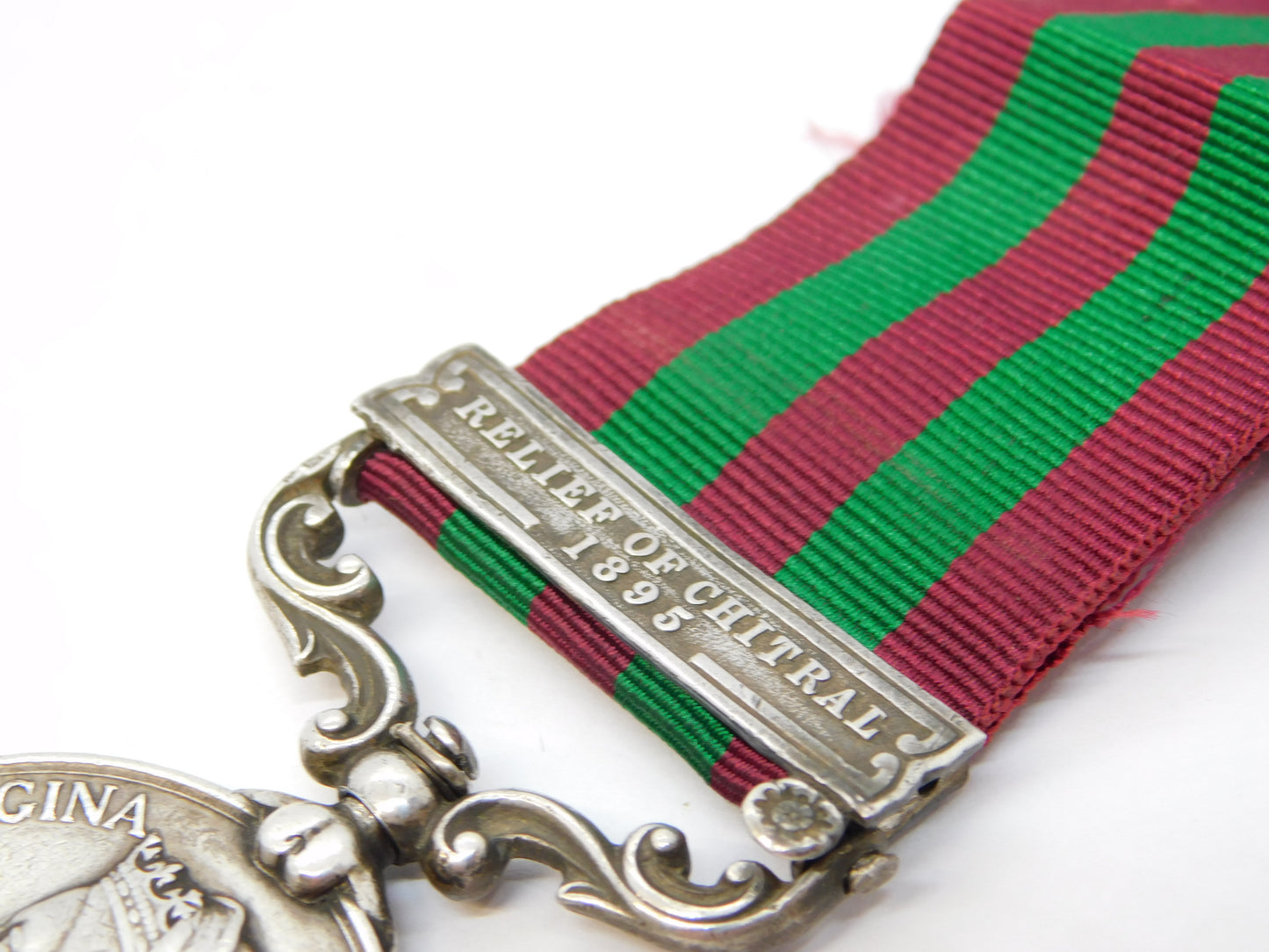 British India Silver Military Medal Relief of Chitral 1895 1522 Sepoy Lath Singh