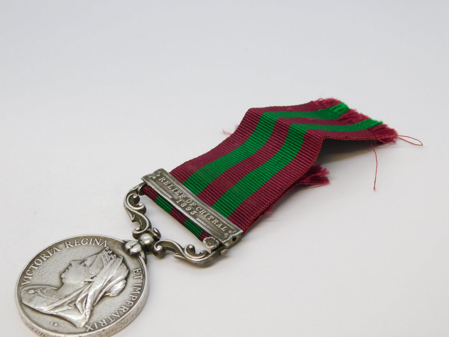 British India Silver Military Medal Relief of Chitral 1895 1522 Sepoy Lath Singh