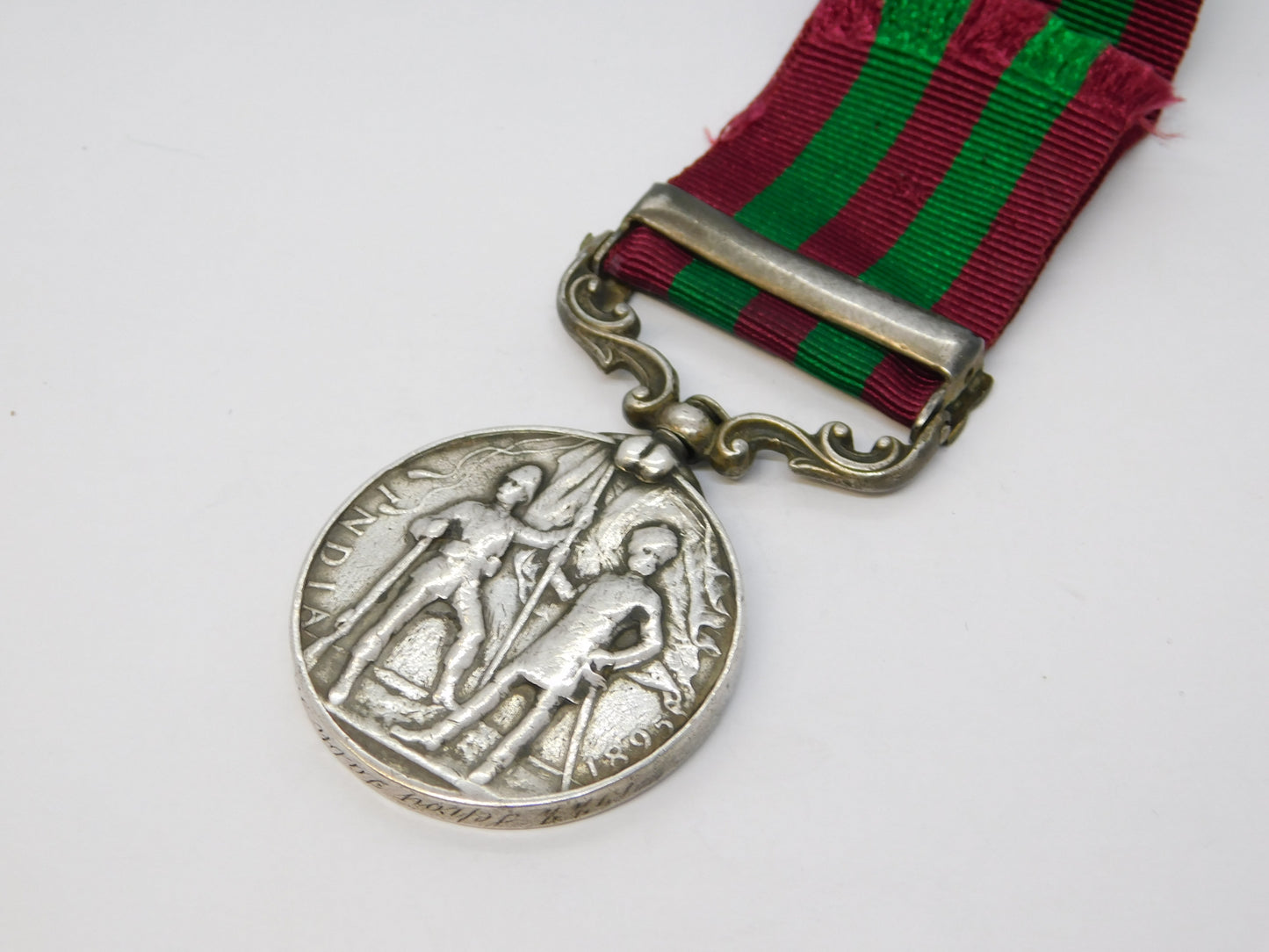 British India Silver Military Medal Relief of Chitral 1895 1522 Sepoy Lath Singh